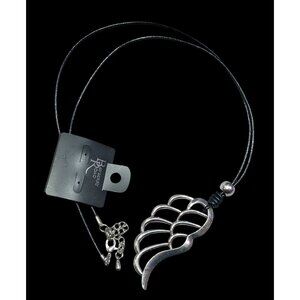 Bayberry Road Silver Tone Open Wing Pendant Necklace